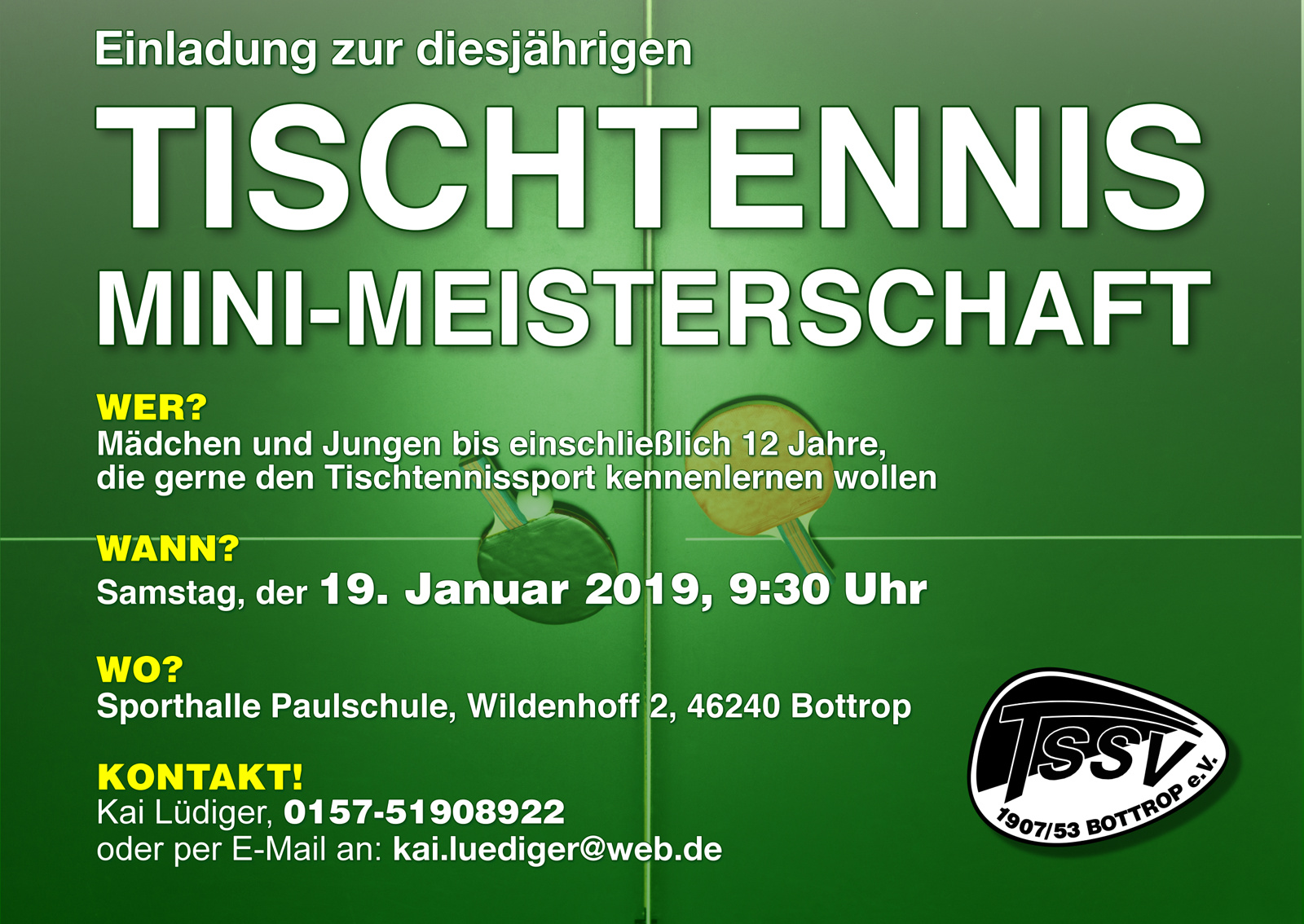 Tischtennis Mini-Meisterschaft 2019